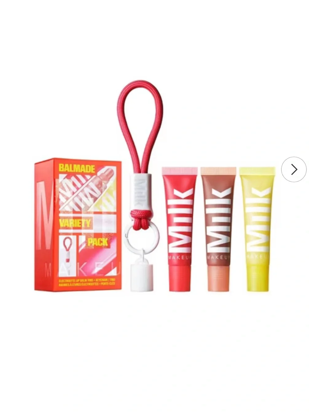 Milk Makeup Balmade Electrolyte Lip Balm Trio — Red, Yellow, Brown